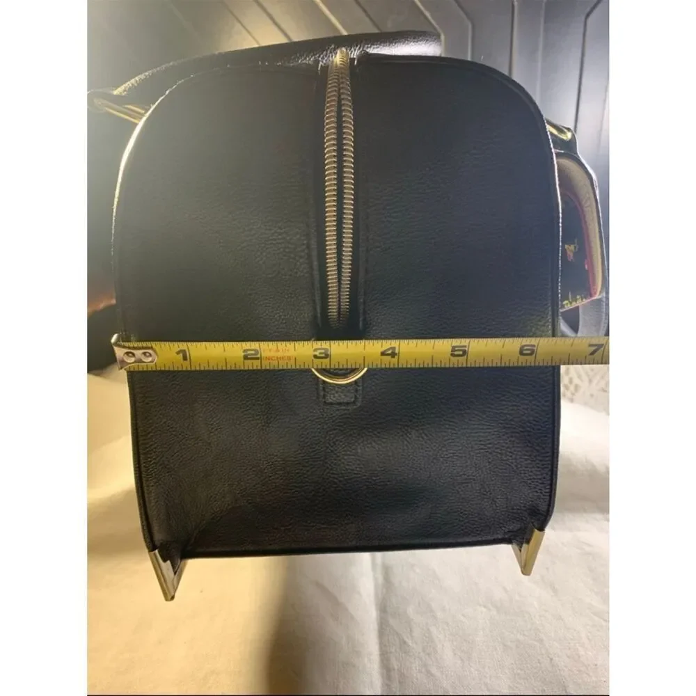 Betsey Johnson Dead stock  Black & White Striped Satchel with Pink Accent